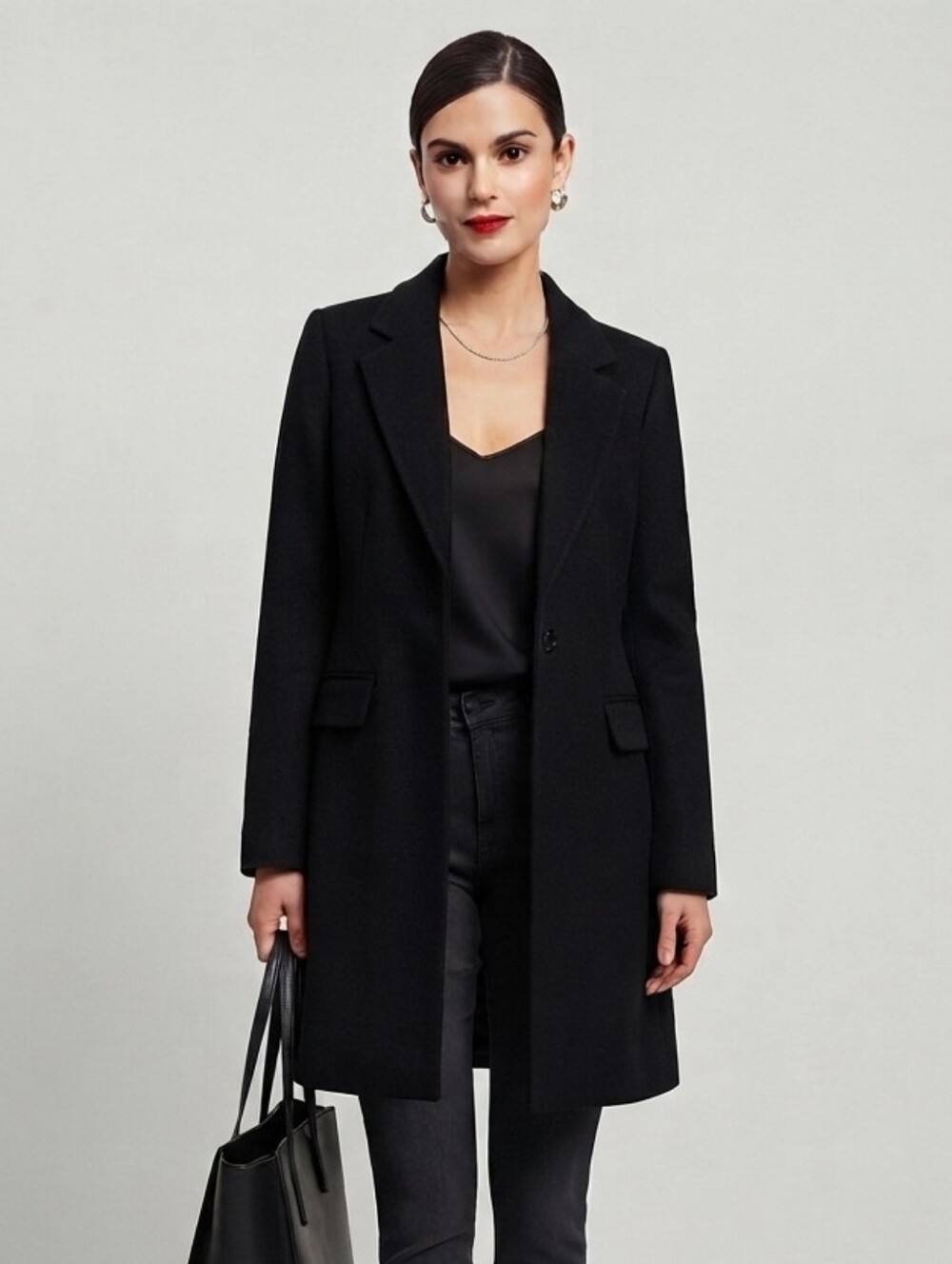 DKNY Black Coat Size Medium